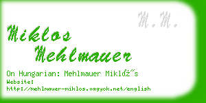 miklos mehlmauer business card